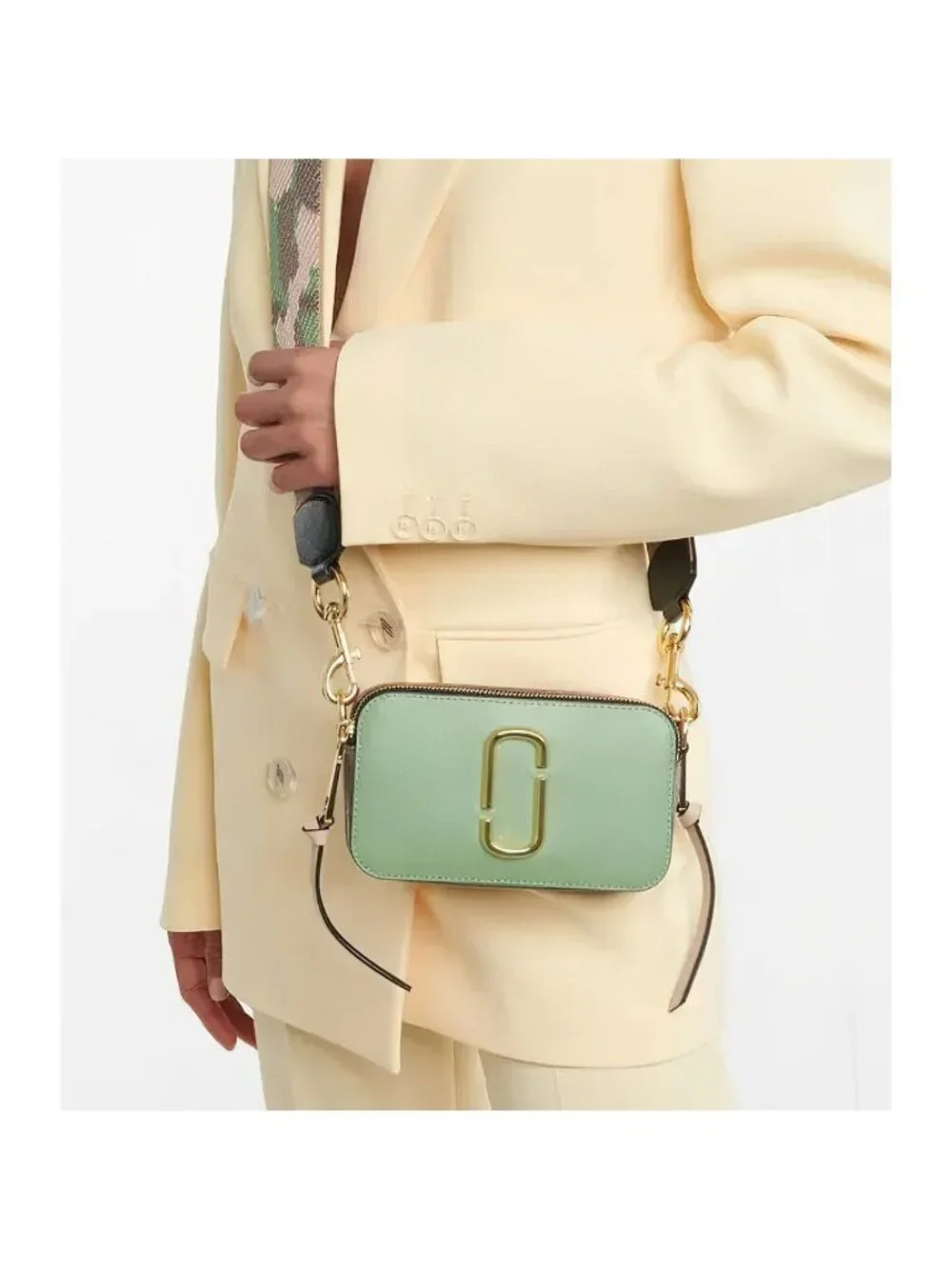Marc Jacobs Snapshot Small Leather Camera Bag Green OS